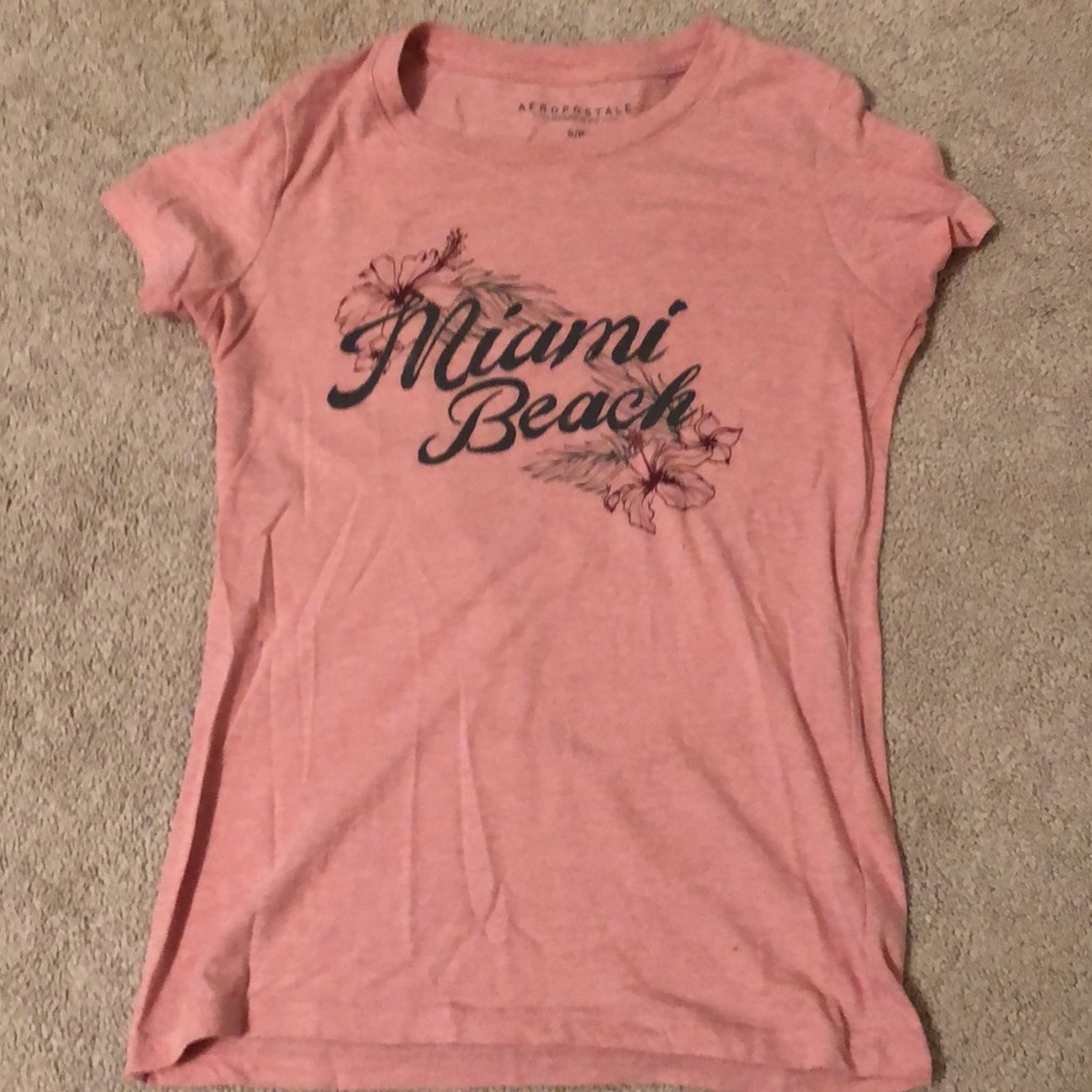 Aeropostale Graphic Miami Beach T Shirt
